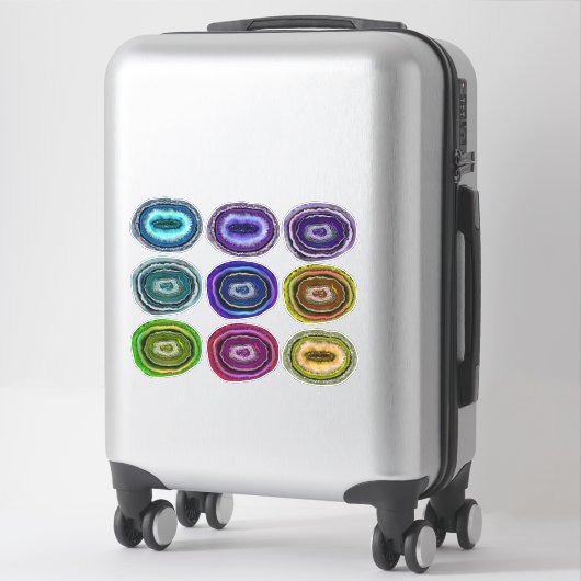 Geodes Collection Crystal Rocks Sticker (Koffer)