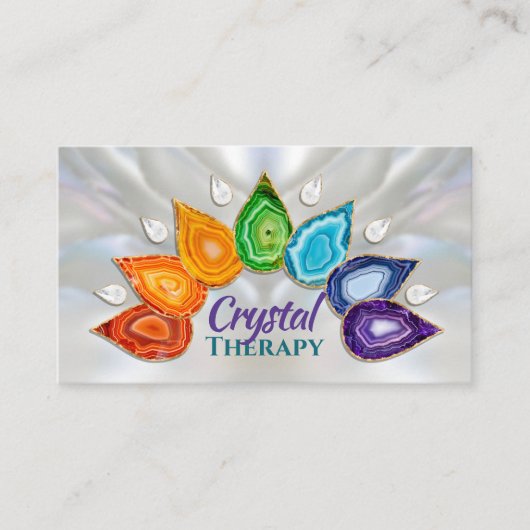 Geodes Lotus Chakra Petals Visitekaartje (Voorkant)