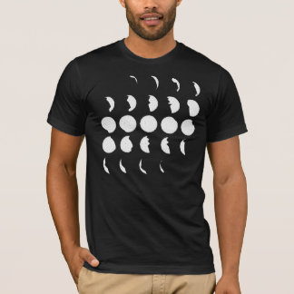 Geodesic Moon Phases - White T-shirt