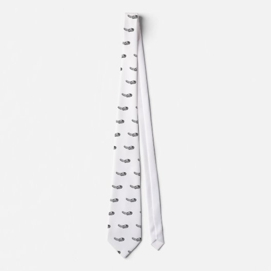 Geoduck Clam (afbeelding zwart-wit) Stropdas (Voorkant)