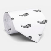 Geoduck Clam (afbeelding zwart-wit) Stropdas (Opgerold)