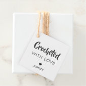 Geoefend met liefde, handgemaakt cadeautje Label, Bedankjes Labels (In situ)