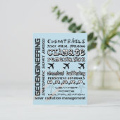 Geoengineering chemtrails toxische aerosolen briefkaart (Staand voorkant)