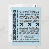 Geoengineering chemtrails toxische aerosolen briefkaart (Voorkant / Achterkant)