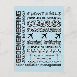 Geoengineering chemtrails toxische aerosolen briefkaart