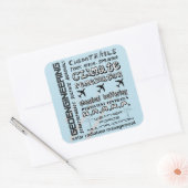 Geoengineering chemtrails toxische aerosolen vierkante sticker (Envelop)