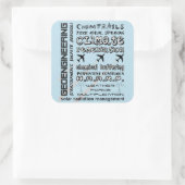 Geoengineering chemtrails toxische aerosolen vierkante sticker (Tas)