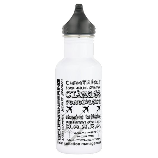 Geoengineering chemtrails toxische aerosolen waterfles (Rechts)