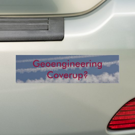 Geoengineering en chemtrail Bumpersticker (Op auto)