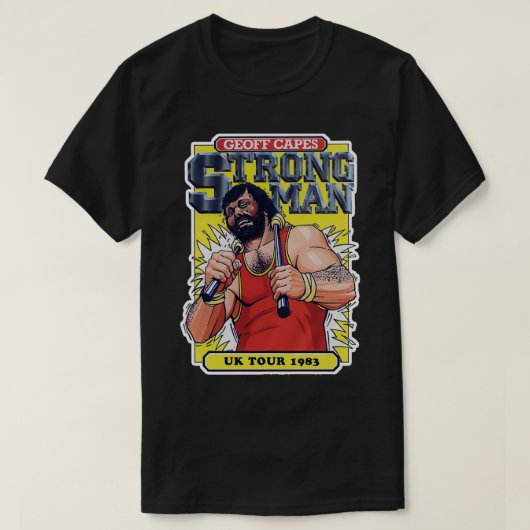 Geoff Capes Strongman T-shirt (Design voorkant)