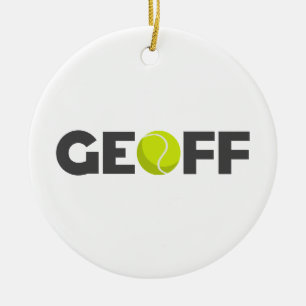 Geoff Tennis Keramisch Ornament