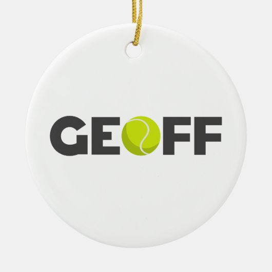 Geoff Tennis Keramisch Ornament (Voorkant)