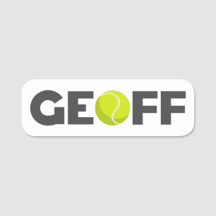 Geoff Tennis Naamplaatje