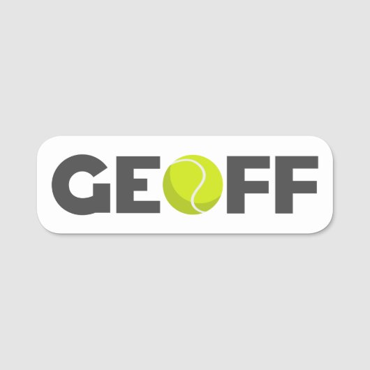 Geoff Tennis Naamplaatje (Voorkant)