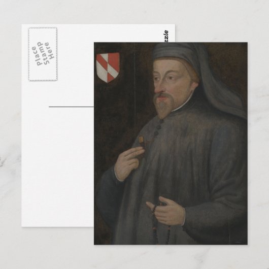  Geoffrey Chaucer Portrait Painting Briefkaart (Voorkant / Achterkant)