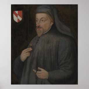 Geoffrey Chaucer Portrait Painting Poster