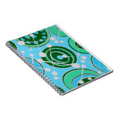 Geoforms in groen, blauw en wit notitieboek (Rechterzijde)