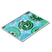 Geoforms in groen, blauw en wit notitieboek (Linkerzijde)