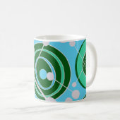 Geoforms in groen en blauw met witte mok (Voorkant rechts)