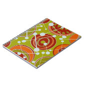 Geoforms in groen, sinaasappel, rood, & wit notitieboek (Linkerzijde)