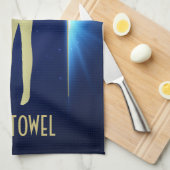 Geoglyph Bar, handdoek, gouden Man, oude buitenaar Theedoek (Quarter Fold)