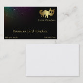 Geoglyph Nazca Line Peru Gold Fox Logo Visitekaartje (Voorkant / Achterkant)