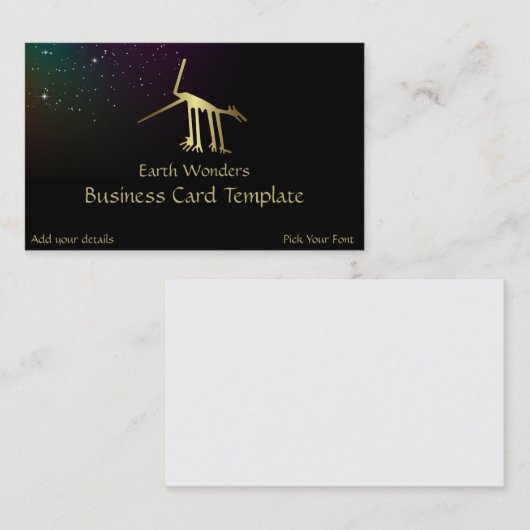 Geoglyph Nazca Line Peru Gold Visitekaartje (Voorkant / Achterkant)