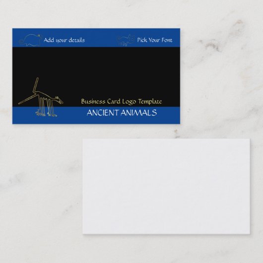 Geoglyphs Ancient Animal Gold Logo Visitekaartje (Voorkant / Achterkant)