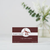 Geoglyphs Peru Ancient Animal Logo Visitekaartje (Staand voorkant)