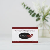 Geoglyphs Red Fox Logo Visitekaartje (Staand voorkant)