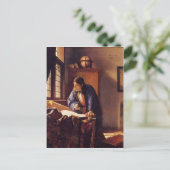 Geografe van Johannes Vermeer Briefkaart (Staand voorkant)