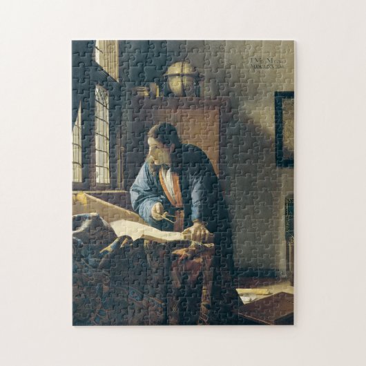Geografe van Johannes Vermeer Legpuzzel (Verticaal)