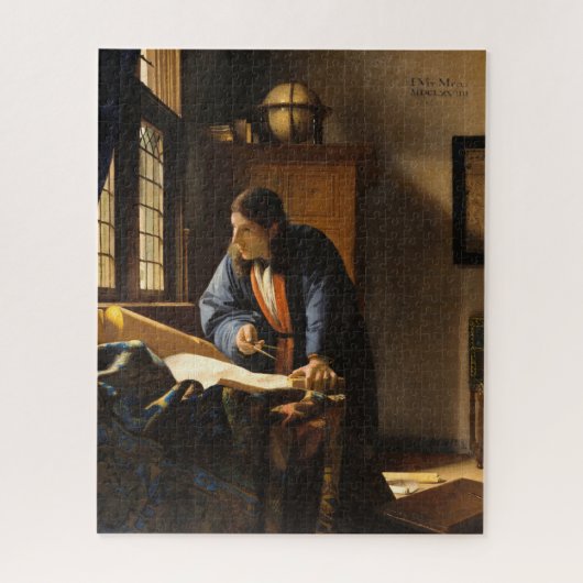 Geografe van Johannes Vermeer Legpuzzel (Verticaal)