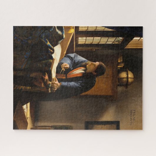 Geografe van Johannes Vermeer Legpuzzel (Horizontaal)