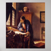 Geografe van Johannes Vermeer Poster (Voorkant)