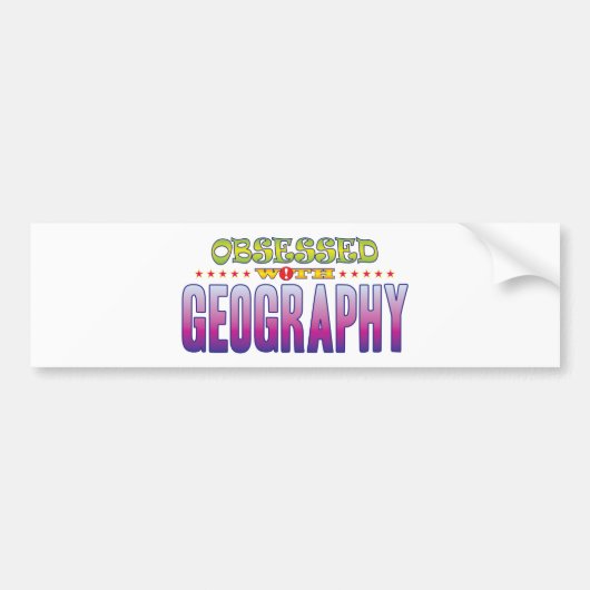 Geografie 2 bumpersticker (Voorkant)
