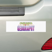 Geografie 2 Geobsedeerd Bumpersticker (Op auto)