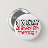 Geografie...alle Kinderen Ronde Button 5,7 Cm (Voorkant /achterkant)