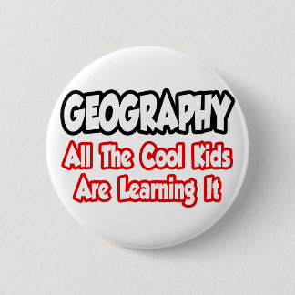 Geografie...alle Kinderen Ronde Button 5,7 Cm