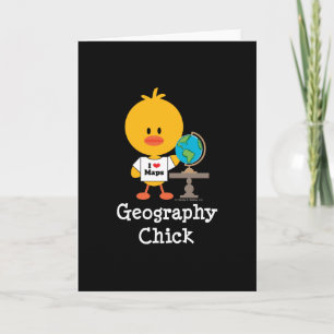 Geografie Chick Wenskaart Kaart