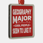 Geografie College Majoor alleen maar houdt van men Metalen Ornament (Rechts)