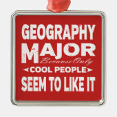 Geografie College Majoor alleen maar houdt van men Metalen Ornament (Voorkant)