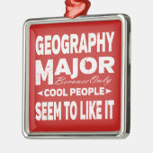 Geografie College Majoor alleen maar houdt van men Metalen Ornament (Links)