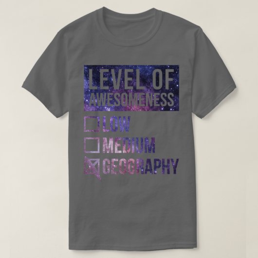Geografie Funny Art Level of Geography 2 T-shirt (Design voorkant)