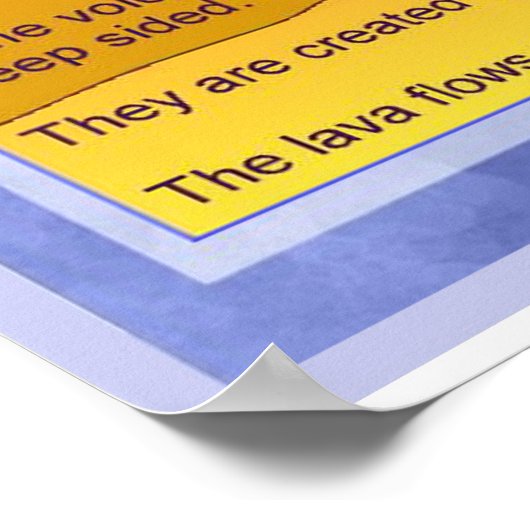 Geografie, fysieke oomvulkanen poster (Hoek)