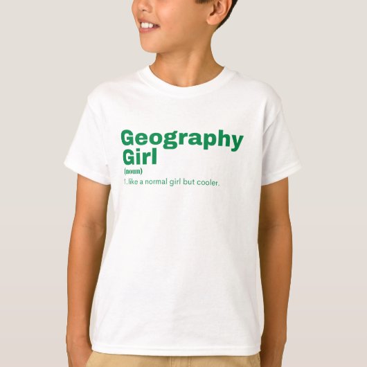 Geografie Girl - Geografie T-shirt (Voorkant)
