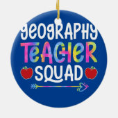 Geografie Leerplein eerste dag Stropdas school Keramisch Ornament (Achterkant)