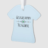 Geografie leraar decoratieve lijn ornament (voorkant)