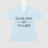 Geografie leraar decoratieve lijn ornament (achterkant)