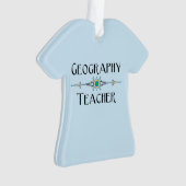 Geografie leraar decoratieve lijn ornament (voorkant)